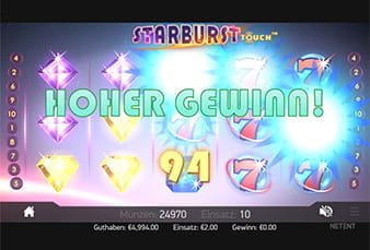 Starburst geh?rt zu dem Standardrepertoire von NetEnt