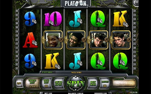 Platoon, the slot based on the 80's groundbreaking war film. 